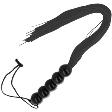 Frusta bondage Darkness in nero con impugnatura ergonomica 45 cm